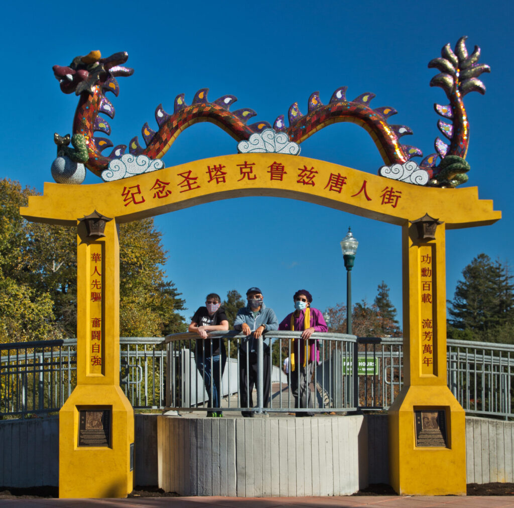 The Chinatown Dragon and gateway in downtown Santa Cruz, CA