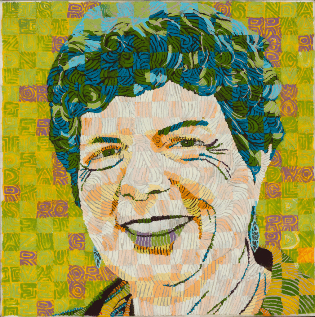 Lisa, 12" x 12" encaustics, 2014