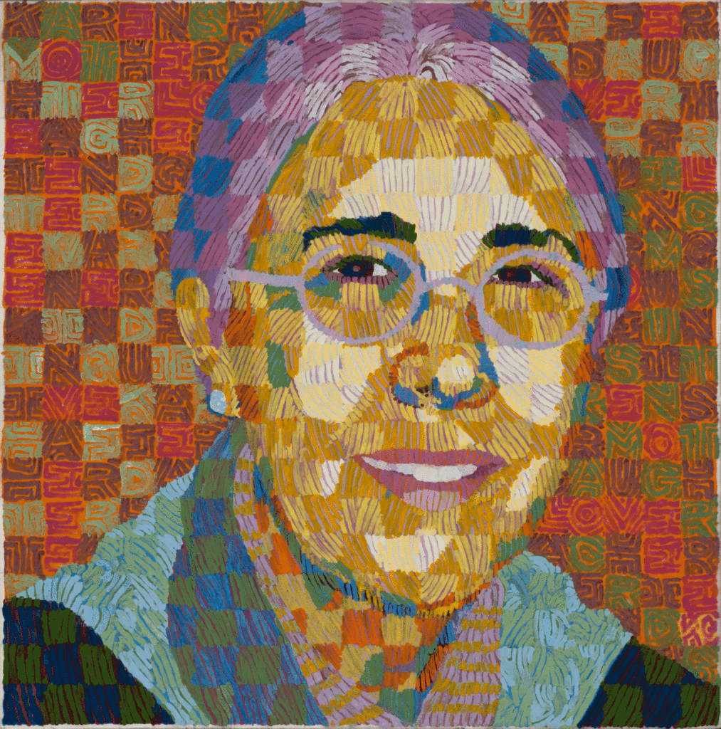 Karen, 12" x 12" encaustics, 2014