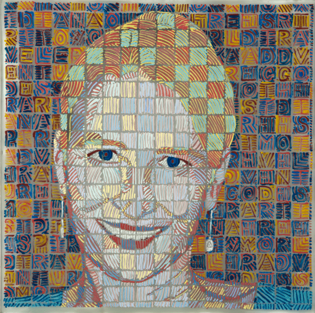 Diana, 12" x 12" encaustics, 2014