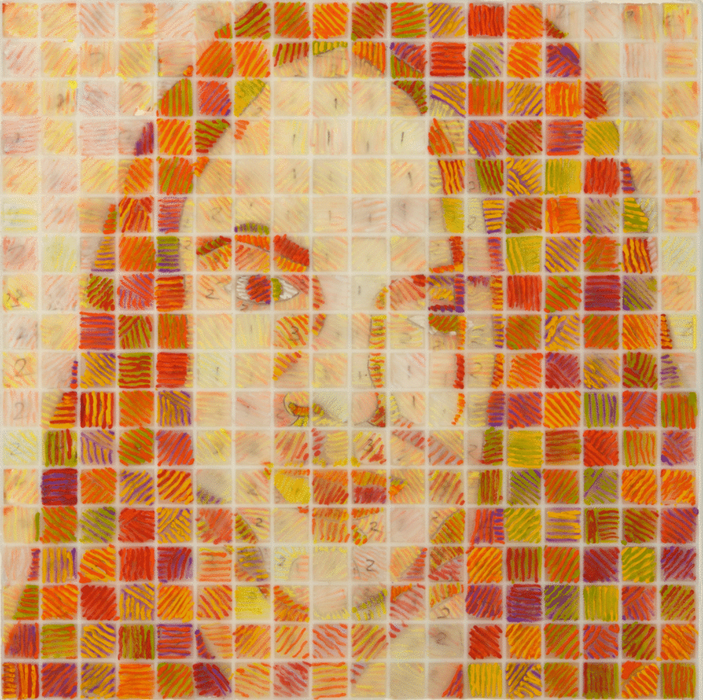 Irene 2, 12" x 12" encaustics, 2014