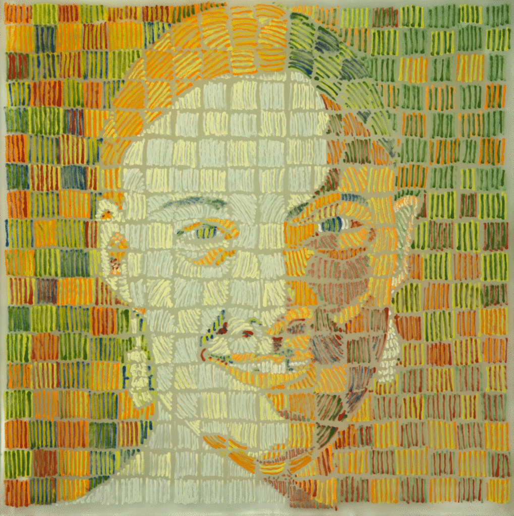 Monica, 12" x 12" encaustics, 2014