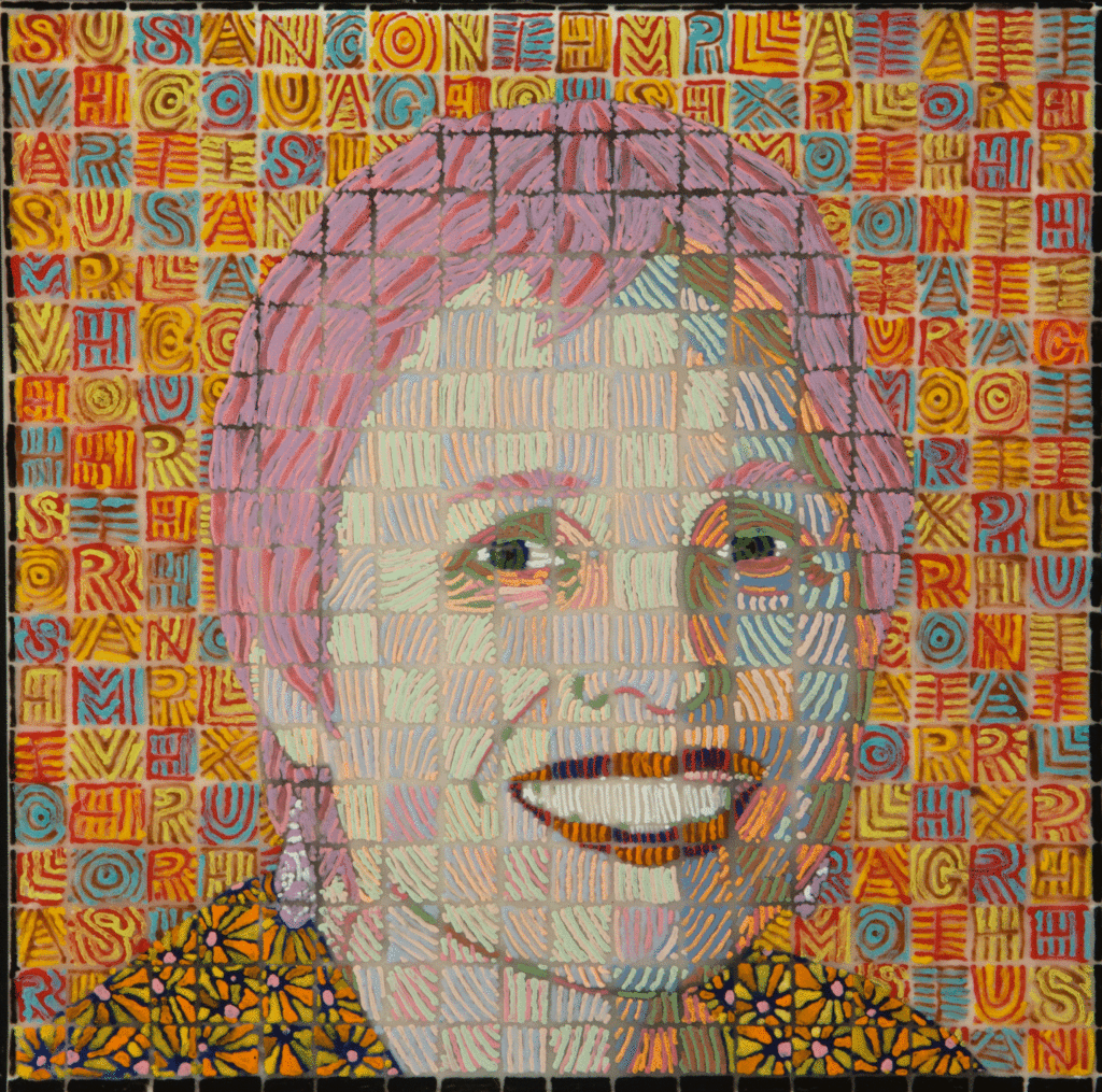 Susan, 12" x 12" encaustics, 2014