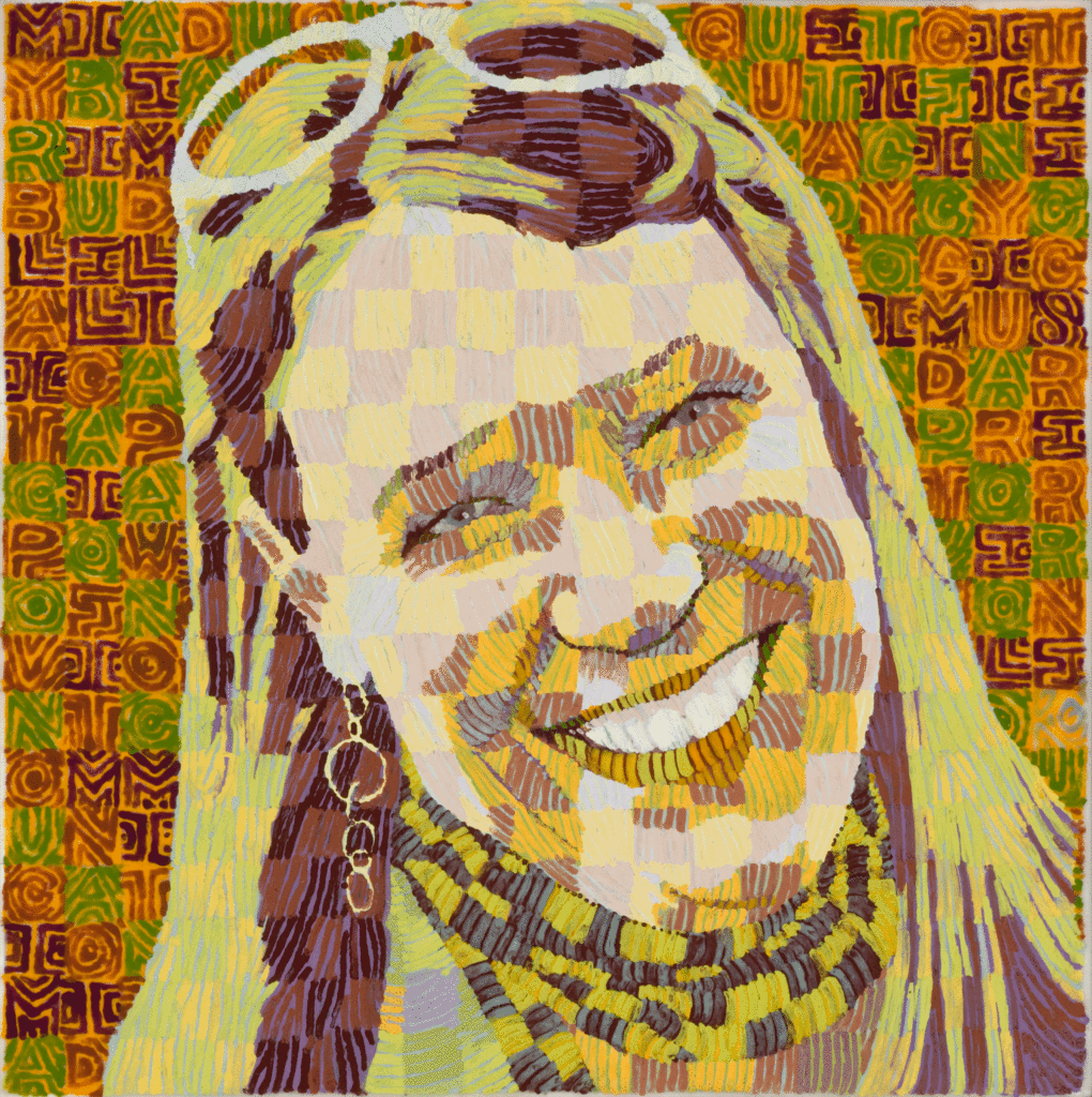 Mia, 12" x 12" encaustics, 2014