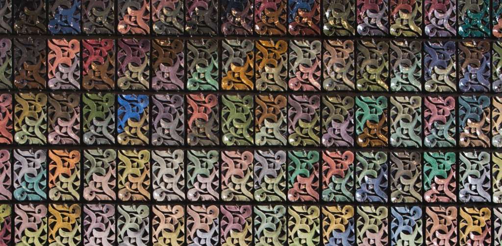 "Tile Color Map: Mission State Historic Park" 5' x 6', ceramic tiles, 2017