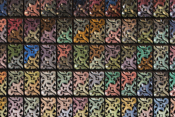 "Tile Color Map: Mission State Historic Park" 5' x 6', ceramic tiles, 2017