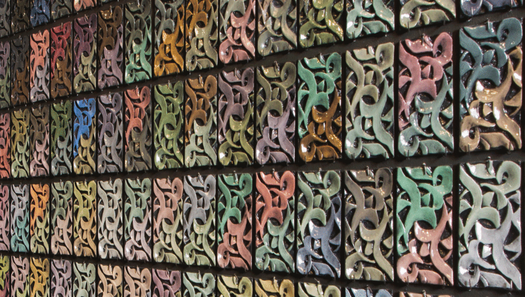 "Tile Color Map: Mission State Historic Park" Detail 5' x 6', ceramic tiles, 2017