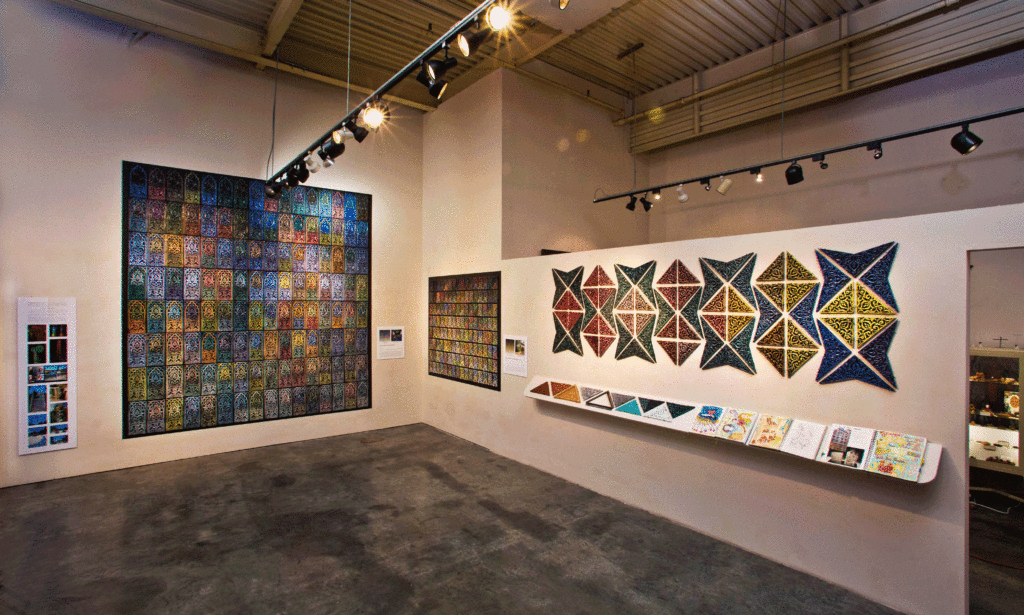 "Tile Color Maps: We're All Downstream", Installation View Blitzer Gallery, 2017