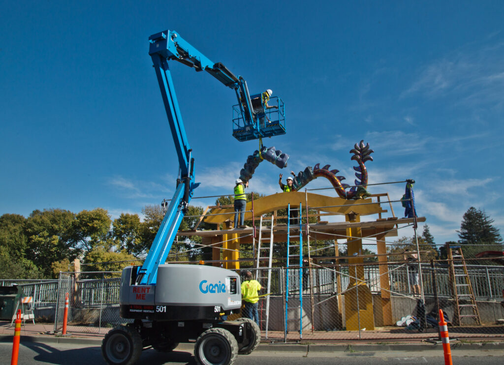 Installing the dragon.