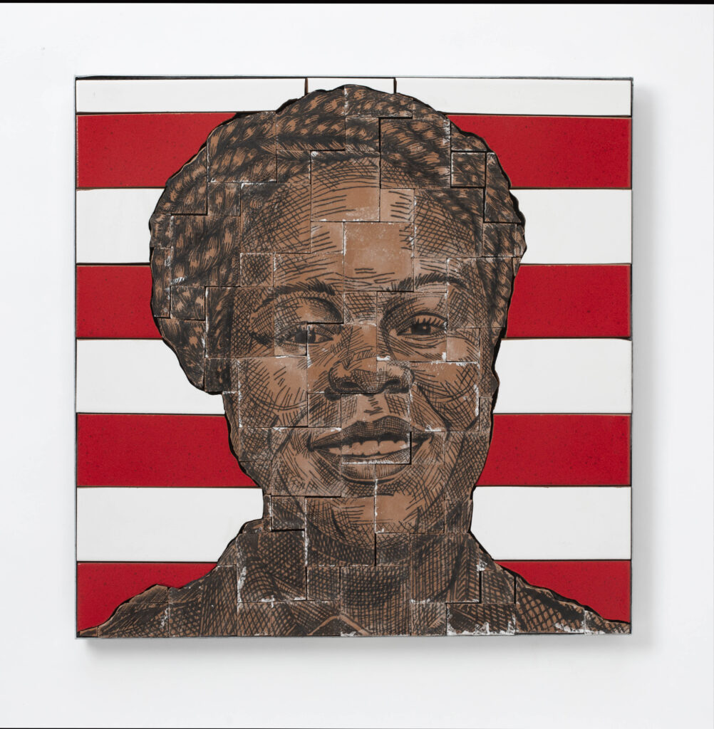 A portrait of Breonna Taylor, part of the series "Portraits of the State of US" 2026 by Kathleen Crocetti