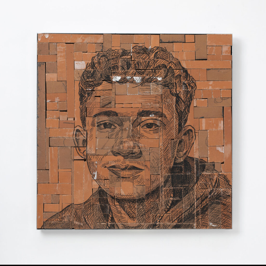 A portraits of Ruben Ray Martinez, part of the series "Portraits of the State of US" 2026 by Kathleen Crocetti