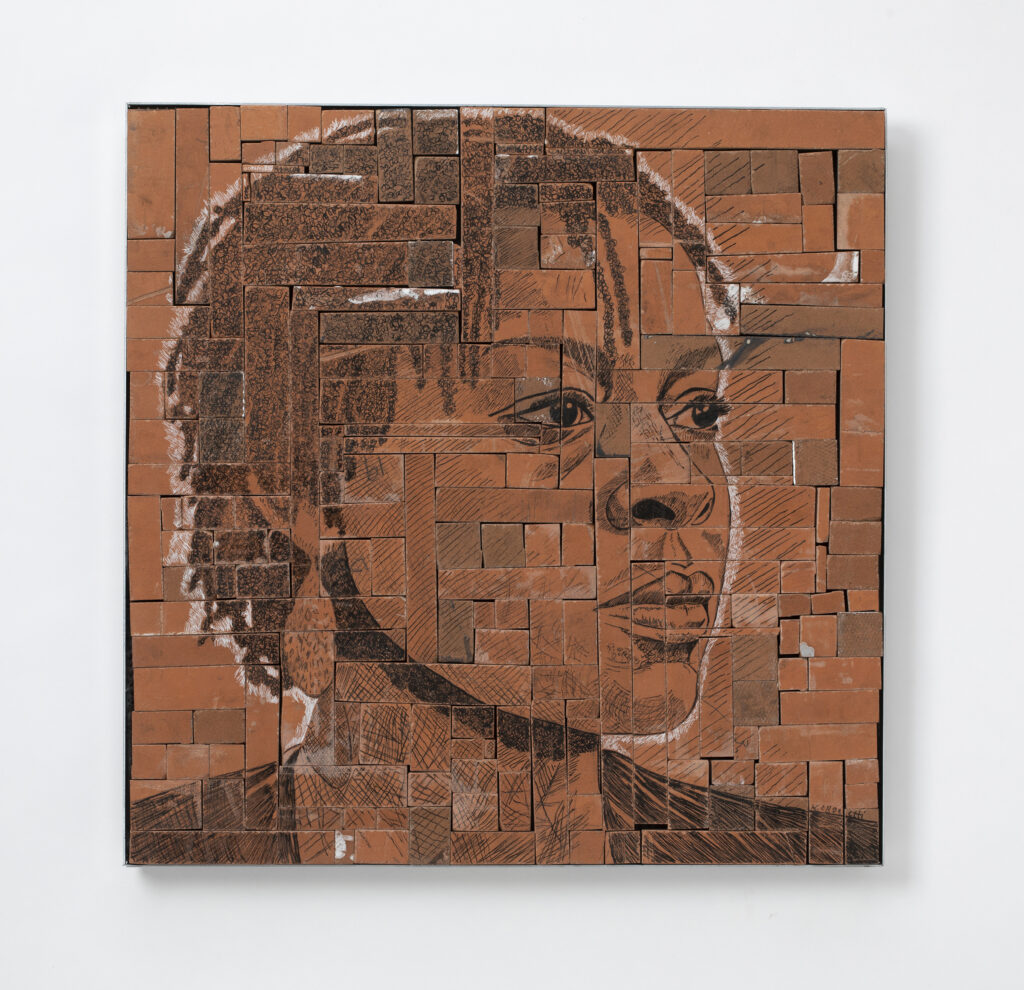 A portrait of Sandra Bland, part of the series "Portraits of the State of US" 2026 by Kathleen Crocetti