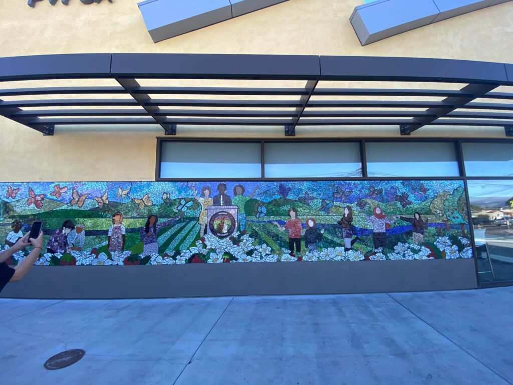 The completed mural at the PVPSA building in Watsonville.