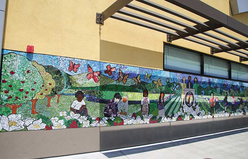 The completed mural at the PVPSA building in Watsonville.